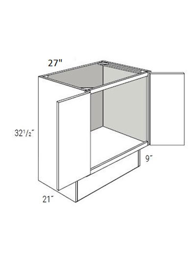 Bay Shaker White 27″ Double Door Vanity ADA