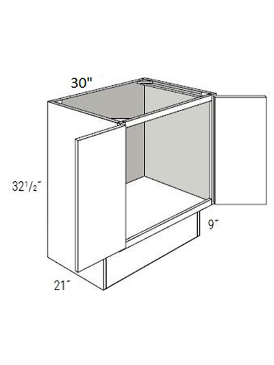 Bay Shaker White 30″ Double Door Vanity ADA
