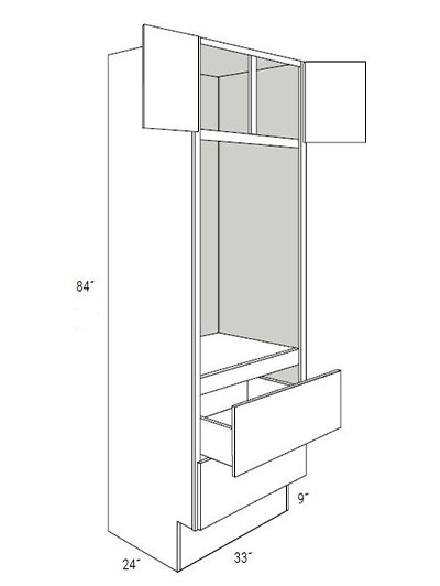 Bay Shaker White 33×84 Single Oven Cabinet ADA