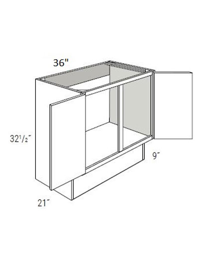 Bay Shaker White 36″ Double Door Vanity ADA