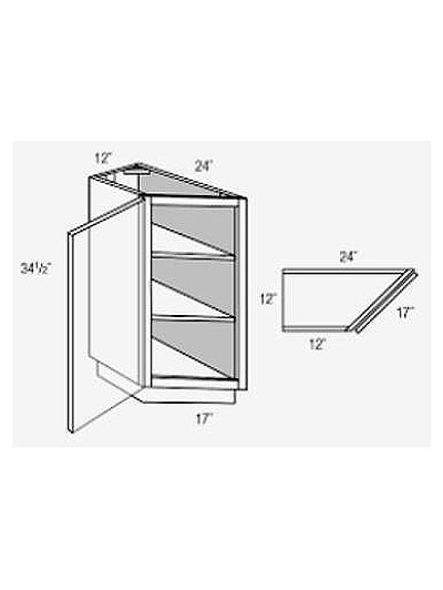 Rockport Grey 12″ Angle Base Cabinet