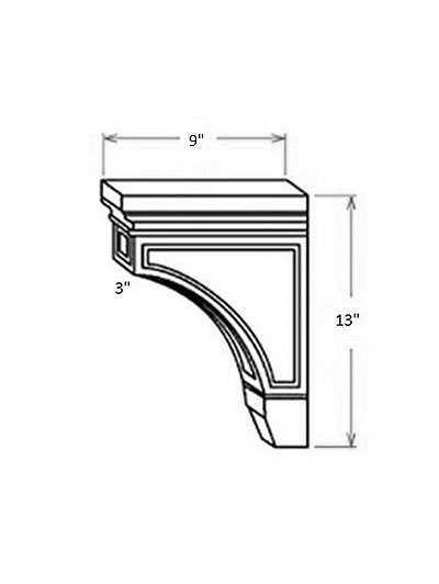 Rockport Grey 13″ Corbel