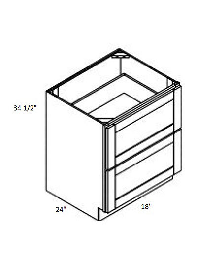Rockport Grey 18″ Two Drawer Base