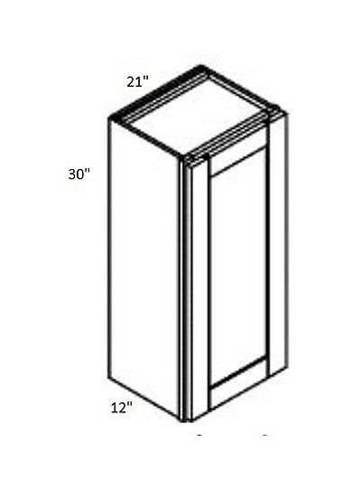 Pristine White Shaker 21″ Single Door Wall Cabinet