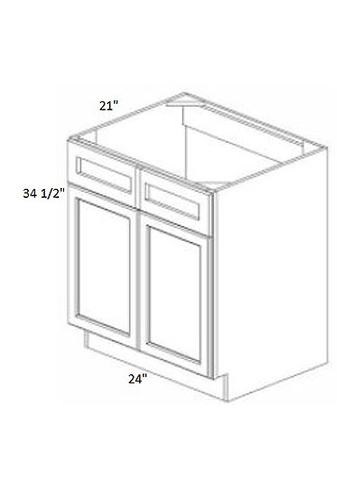 Rockport Grey 24″ Double Door Vanity Base Cabinet