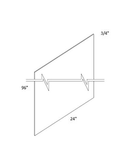 Rockport Walnut 24″x96″x3/4″ Panel