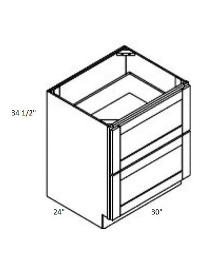 Rockport Grey 30″ Two Drawer Base