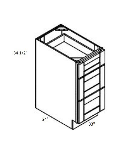 Rockport Grey 33″ Three Drawer Base