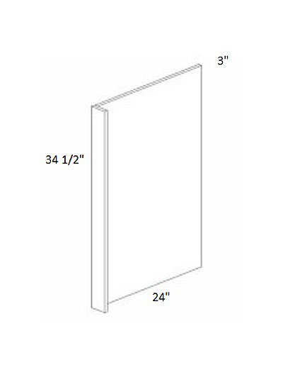 Rockport Grey 3″ Dishwasher Panel