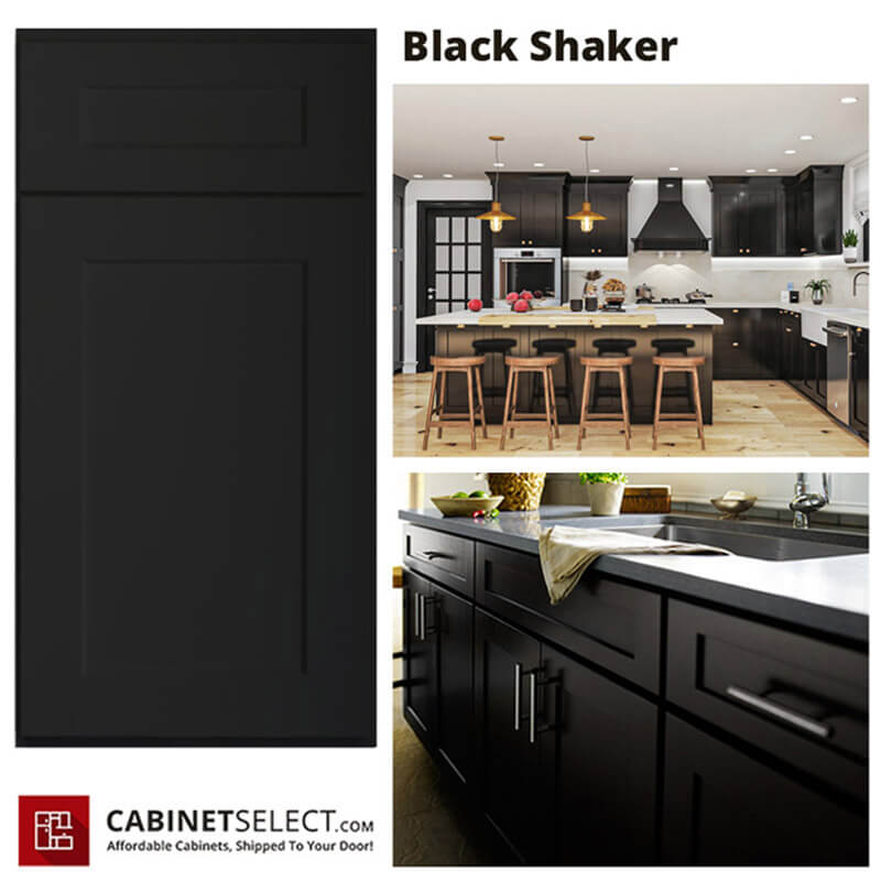 Black Shaker Kitchen Cabinet Line | CabinetSelect.com