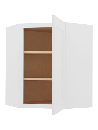 WS-DCW2430: Shaker White 30″ High Diagonal Wall Cabinet