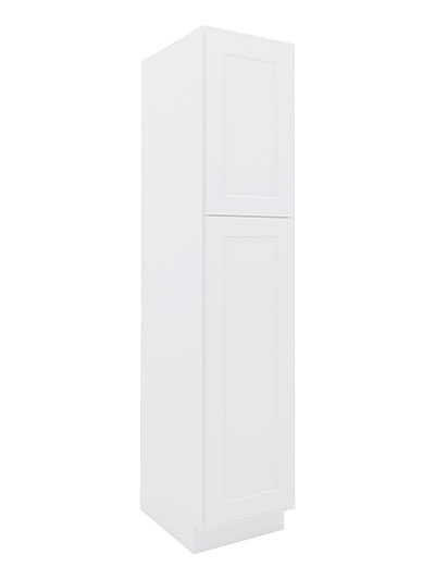 Shaker White U188424 Utility Cabinet Two Doors Closed