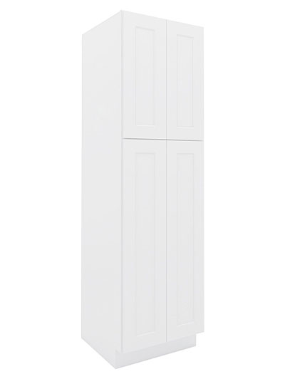 Shaker White U24842424 Utility Cabinet Four Doors Closed