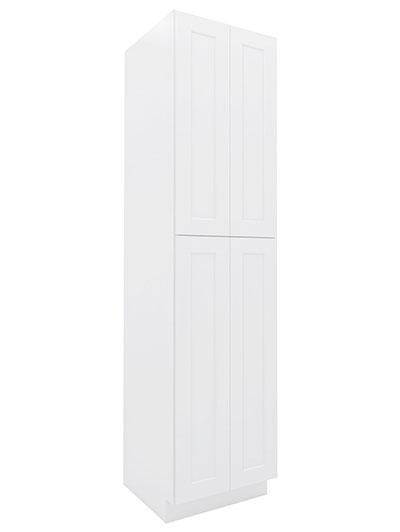 Shaker White U249624 Utility Cabinet Four Doors Closed