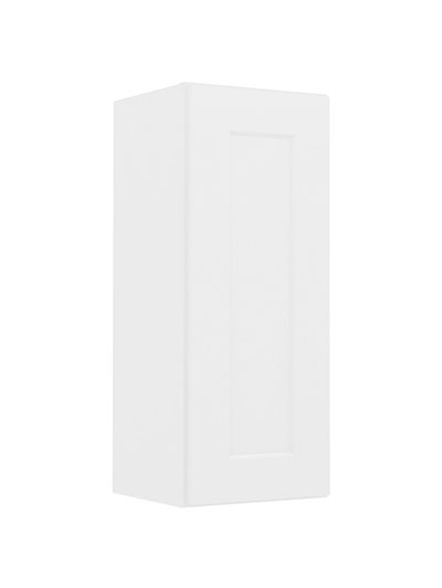 Shaker White W1230 Single Door Wall Cabinet Closed