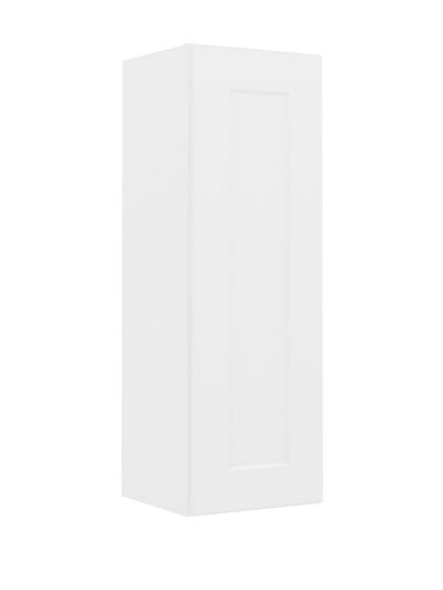 Shaker White W1236 Single Door Wall Cabinet Closed