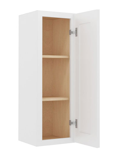 WS-W1236: Shaker White 12″ Single Door 36″ High Wall Cabinet