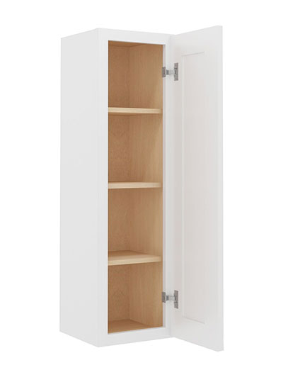WS-W1242: Shaker White 12″ Single Door 42″ High Wall Cabinet