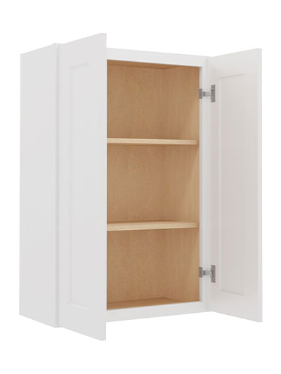 WS-W2436: Shaker White 24″ Double Door 36″ High Wall Cabinet