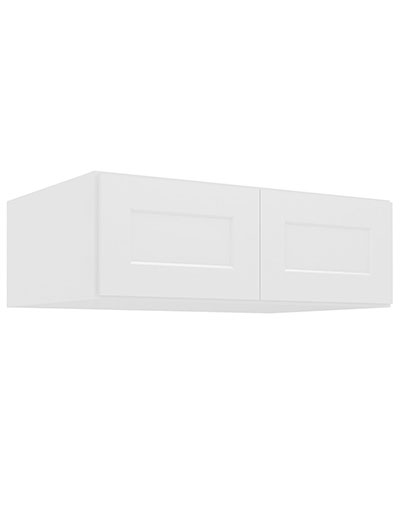 Shaker White W361224 Wall Refrigerator Cabinet Closed