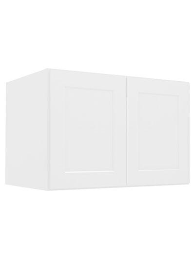 Shaker White W362424 Wall Refrigerator Cabinet Closed