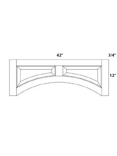 Charlton 42″ Raised Panel Door Valance