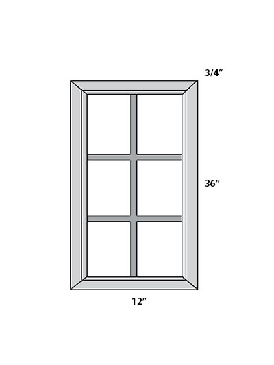 Perla 12×36 Mullion Glass Door