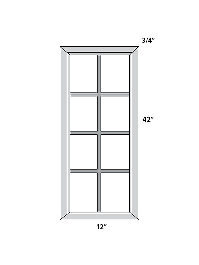 Perla 12×42 Mullion Glass Door