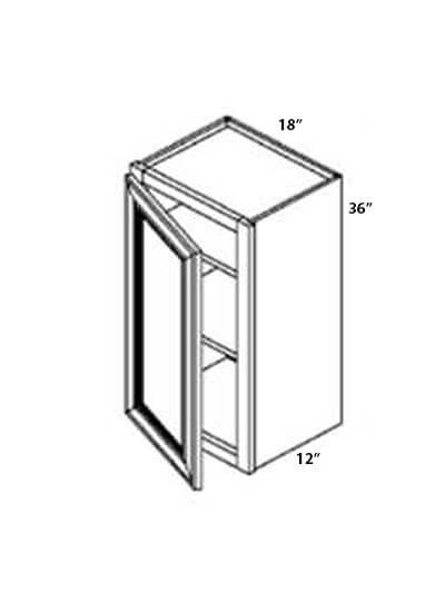Ashville Cinnamon 18×36 Single Door Wall Cabinet