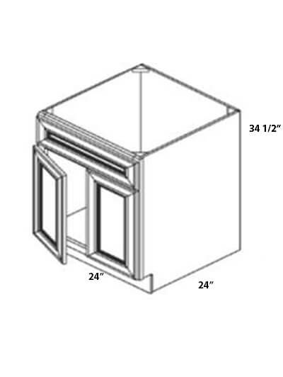 Ashville Cinnamon 24″ Double Door Sink Base Cabinet
