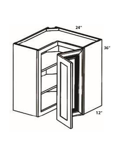Perla 24×36 Easy Reach Corner Wall Cabinet