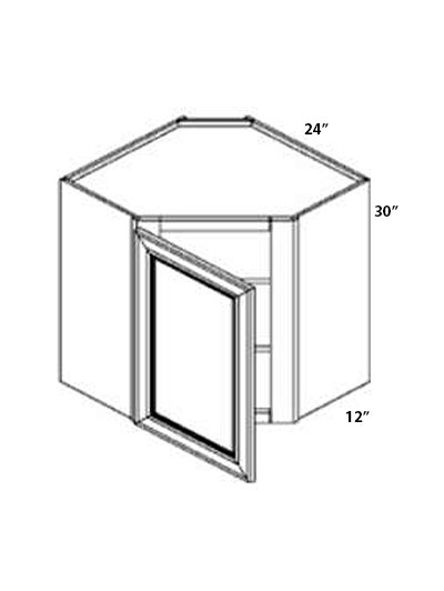 Ashville Cinnamon 24×30 Wall Diagonal Corner Cabinet