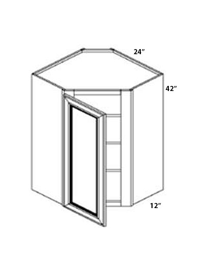 Perla 24×42 Wall Diagonal Corner Cabinet