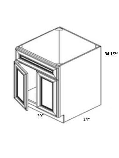 Ashville Cinnamon 30″ Double Door Sink Base Cabinet