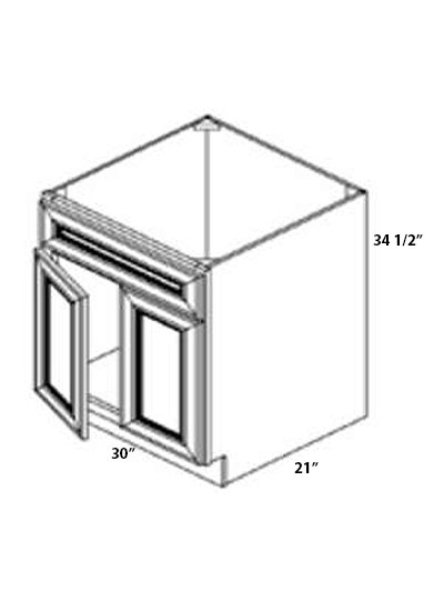 Perla 30″ Double Door Vanity Sink Base
