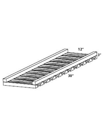 Ashville Cinnamon 30″ Wall Glass Rack