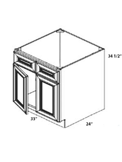 Perla 33″ Double Door Sink Base Cabinet