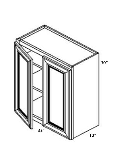 Toffee Shaker 33×30 Double Door Wall Cabinet