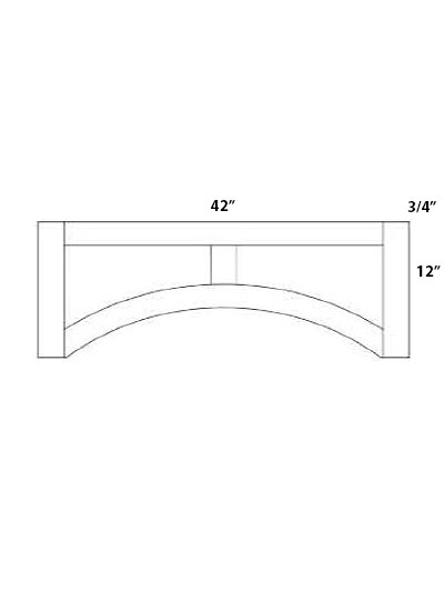 Cream White Shaker 42″ Raised Panel Door Valance