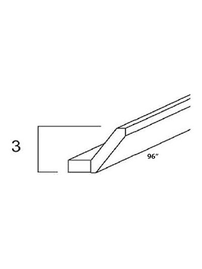 Double Shaker White Angle Crown Molding (A)