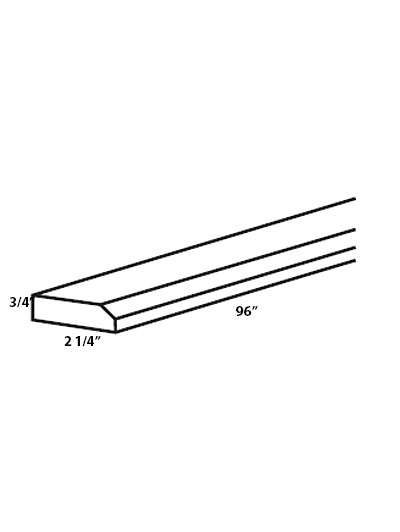 Double Shaker White Beveled Edge Molding