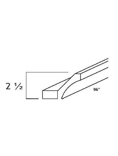 Double Shaker White Cove Crown Molding (A)