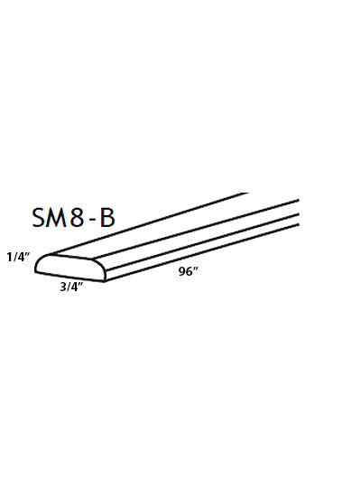 Double Shaker White Scribe Molding Rounded