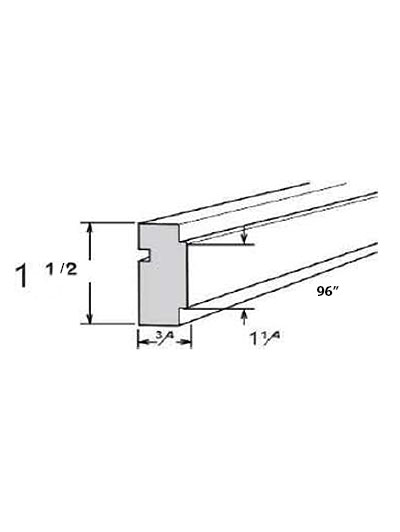 Double Shaker White Square Chair Rail Molding