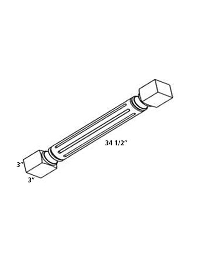 Dove White Shaker TP3-2 Turn Post