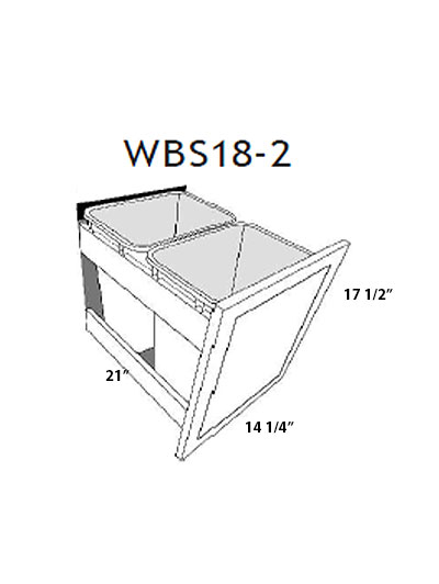 Perla Waste Basket Double Pull Out