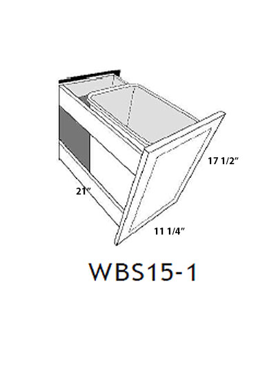 Double Shaker White Waste Basket Single Pull Out