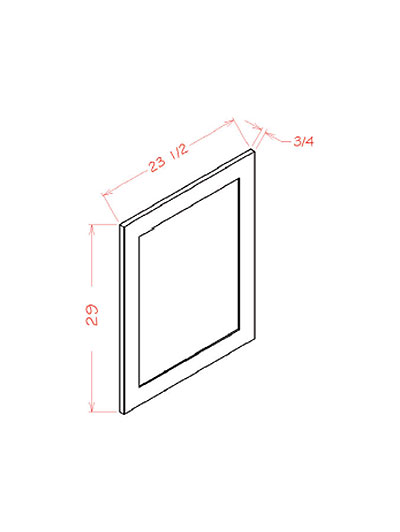 WS-BDEP: Shaker White Side Base Decorative Panel