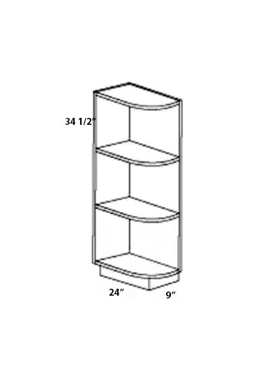 Rockport Grey 9″ Base End Shelf