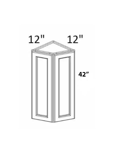 Rockport Grey 12″x42″ Double Door Angle Wall Cabinet